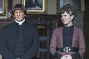 Hunderby. Image shows from L to R: Brother Joseph (Alexander Armstrong), Dorothy (Julia Davis). Copyright: Baby Cow Productions