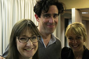 I'm A Believer. Image shows from L to R: Mary (Pauline McLynn), Simon (Stephen Mangan), Jane (Claudie Blakley). Copyright: BBC
