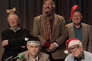 I'm Sorry I Haven't A Clue. Image shows from L to R: Tim Brooke-Taylor, Jack Dee, Stephen Fry, Graeme Garden, Barry Cryer. Copyright: BBC