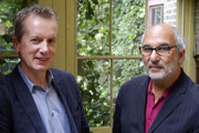 Imagine: The Art Of Stand-Up. Image shows from L to R: Frank Skinner, Alan Yentob. Copyright: BBC