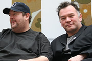 Interiors. Image shows from L to R: Johnny Vegas, Stewart Lee. Copyright: Woolyback Productions