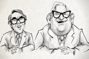 The Interviews. Image shows from L to R: Ronnie Corbett, Ronnie Barker. Copyright: North One Television