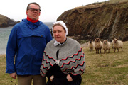 It's Nice Up North With John Shuttleworth. Image shows from L to R: John Shuttleworth (Graham Fellows), Elma Johnson