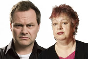 Jack And Jo's Yo-Ho-Ho. Image shows from L to R: Jack Dee, Jo Brand. Copyright: Open Mike Productions