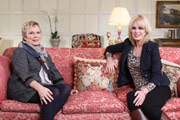 Jennifer Saunders: Laughing At The 90s. Image shows from L to R: Jennifer Saunders, Joanna Lumley. Copyright: Tiger Aspect Productions