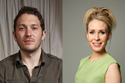 Image shows from L to R: Jon Richardson, Lucy Beaumont