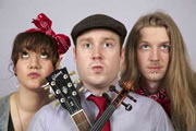 Jonny and the Baptists. Image shows from L to R: Amy Butterworth, Jonny Donahoe, Paddy Gervers