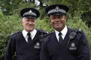 Last Of The Summer Wine. Image shows from L to R: PC Cooper (Ken Kitson), PC Walsh (Louis Emerick). Copyright: BBC