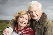 Last Tango In Halifax. Image shows from L to R: Celia (Anne Reid), Alan (Derek Jacobi). Copyright: Red Production Company