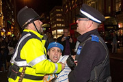 Lee Nelson arrested. Copyright: PA