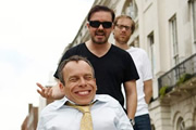 Life's Too Short. Image shows from L to R: Warwick (Warwick Davis), Ricky (Ricky Gervais), Stephen (Stephen Merchant). Copyright: BBC