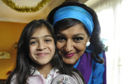 Little Crackers. Image shows from L to R: Young Meera (Narisa Padhiar), Meera Syal