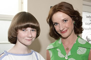 Little Crackers. Image shows from L to R: Young Jane (Sophie Wright), Hairdresser (Jane Horrocks)