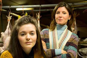 Little Crackers. Image shows from L to R: Young Sharon (Katherine Rose Morley), Sharon's Mum (Sharon Horgan)