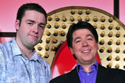 Live At The Apollo. Image shows from L to R: Jason Manford, Michael McIntyre. Copyright: Open Mike Productions