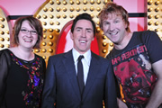 Live At The Apollo. Image shows from L to R: Sarah Millican, Rob Brydon, Jason Byrne. Copyright: Open Mike Productions