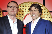 Live At The Apollo. Image shows from L to R: Sean Lock, John Bishop. Copyright: Open Mike Productions