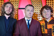 Live At The Apollo. Image shows from L to R: Seann Walsh, Jack Dee, Milton Jones. Copyright: Open Mike Productions