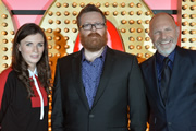 Live At The Apollo. Image shows from L to R: Aisling Bea, Frankie Boyle, Simon Evans. Copyright: Open Mike Productions