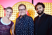 Live At The Apollo. Image shows from L to R: Francesca Martinez, Alan Carr, Nish Kumar. Copyright: Open Mike Productions