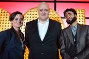 Live At The Apollo. Image shows from L to R: Zoe Lyons, Dara O Briain, Paul Chowdhry. Copyright: Open Mike Productions