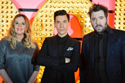 Live At The Apollo. Image shows from L to R: Roisin Conaty, Russell Kane, Nick Helm. Copyright: Open Mike Productions