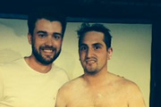 Image shows from L to R: Jack Whitehall, Luke McQueen