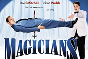 Magicians. Image shows from L to R: Karl (Robert Webb), Harry (David Mitchell)