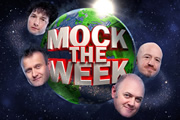 Mock The Week. Image shows from L to R: Hugh Dennis, Chris Addison, Dara O Briain, Andy Parsons. Copyright: Angst Productions