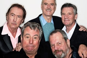 Image shows from L to R: Eric Idle, Terry Jones, John Cleese, Terry Gilliam, Michael Palin