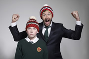 Moone Boy. Image shows from L to R: Martin (David Rawle), Sean Murphy (Chris O'Dowd). Copyright: Baby Cow Productions / Sprout Pictures