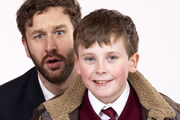 Moone Boy. Image shows from L to R: Sean Murphy (Chris O'Dowd), Martin (David Rawle). Copyright: Baby Cow Productions / Sprout Pictures