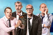 Neville's Island. Image shows from L to R: Miles Jupp, Neil Morrissey, Adrian Edmondson, Robert Webb