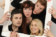 NewsRevue 2015. Image shows from L to R: Simon Prag, Naomi Bullock, Kieran Mortell, Katriona Perrett