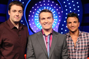 Odd One In. Image shows from L to R: Jason Manford, Bradley Walsh, Peter Andre. Copyright: Zeppotron