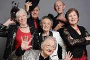 Off Their Rockers. Image shows from L to R: Rosie Bannister, Royston Mayoh, Sonia Elliman, Iris Sharples, Seb Craig, Rosemary Macvie. Copyright: CPL Productions