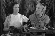 Old Mother Riley. Image shows from L to R: Kitty Riley (Kitty McShane), Old Mother Riley (Arthur Lucan). Copyright: Butcher's Film Service / Hope-Bell Film Productions