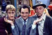 Only Fools And Horses. Image shows from L to R: Rodney (Nicholas Lyndhurst), Del (David Jason), Grandad (Lennard Pearce). Copyright: BBC