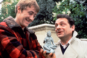 Only Fools And Horses. Image shows from L to R: Rodney (Nicholas Lyndhurst), Del (David Jason). Copyright: BBC