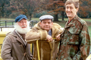 Only Fools And Horses. Image shows from L to R: Uncle Albert (Buster Merryfield), Del (David Jason), Rodney (Nicholas Lyndhurst). Copyright: BBC