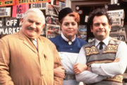 Open All Hours: A Celebration. Image shows from L to R: Ronnie Barker, Lynda Baron, David Jason. Copyright: BBC