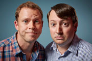 Peep Show. Image shows from L to R: Jeremy Usbourne (Robert Webb), Mark Corrigan (David Mitchell). Copyright: Objective Productions