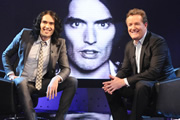 Piers Morgan's Life Stories. Image shows from L to R: Russell Brand, Piers Morgan