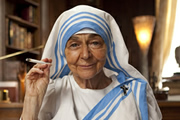 Psychobitches. Mother Teresa (Sheila Reid). Copyright: Tiger Aspect Productions