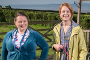 Puppy Love. Image shows from L to R: Nana V (Joanna Scanlan), Naomi (Vicki Pepperdine). Copyright: BBC / Woof Productions