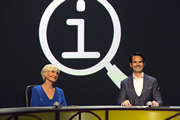 QI. Image shows from L to R: Sheila Hancock, Jimmy Carr. Copyright: TalkbackThames