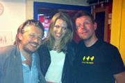 Richard Herring's Edinburgh Fringe Podcast 2011. Image shows from L to R: Richard Herring, Catie Wilkins, Michael Legge