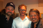 Richard Herring's Edinburgh Fringe Podcast 2011. Image shows from L to R: Glenn Wool, Simon Munnery, Richard Herring