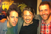 Richard Herring's Edinburgh Fringe Podcast 2011. Image shows from L to R: Nick Doody, Richard Herring, Dave Gorman