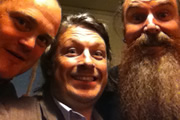 Richard Herring's Edinburgh Fringe Podcast 2011. Image shows from L to R: Al Murray, Richard Herring, Martin Mor